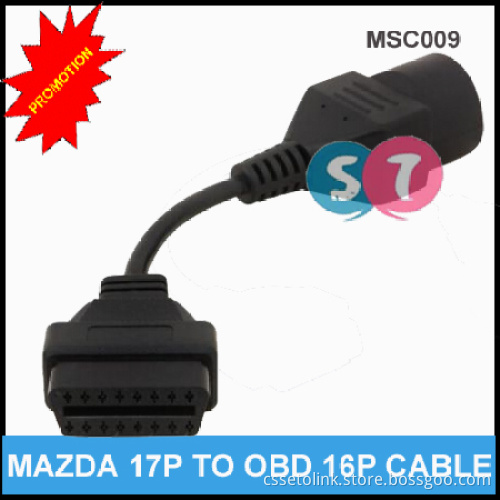 17 Pin to OBD OBDII 16 Pin Cable for Mazda Diagnostic Adapter Cable Male to Female Extension Cable